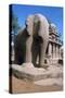 Carved Stone Elephant, Five Rathas, Mahabalipuram, Tamil Nadu, India-Vivienne Sharp-Stretched Canvas