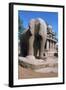 Carved Stone Elephant, Five Rathas, Mahabalipuram, Tamil Nadu, India-Vivienne Sharp-Framed Photographic Print