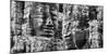Carved stone faces in the Khmer temple of Bayon, Siem Reap, Cambodia-null-Mounted Photographic Print