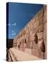 Carved Stone Tenon-Heads in a Wall of a Semi-Subterranean Temple in Tiwanaku-Alex Saberi-Stretched Canvas