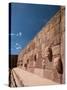 Carved Stone Tenon-Heads in a Wall of a Semi-Subterranean Temple in Tiwanaku-Alex Saberi-Stretched Canvas