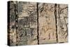 Carved stonework on the Temple of the Warriors at the ancient Mayan city of Chichen Itza, in Yuc...-null-Stretched Canvas