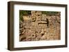 Carved stonework on the Temple of the Warriors at the ancient Mayan city of Chichen Itza, in Yuc...-null-Framed Photographic Print