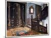 Carved Walnut Bombe Armoire with Chased Mounts, 1910-Edwin Foley-Mounted Giclee Print