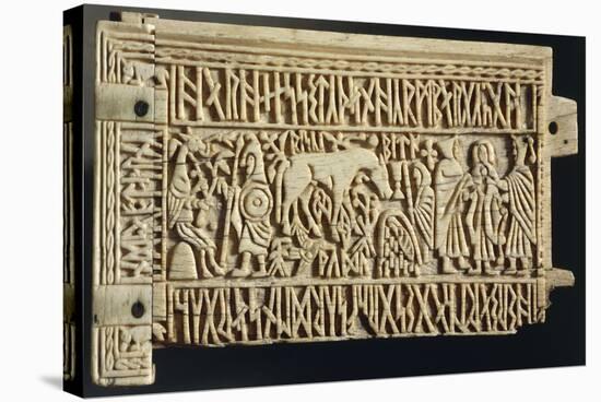 Carved Whalebone Casket Panel, from Treasure of Church of Saint Julien at Brioude-null-Stretched Canvas