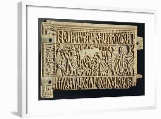 Carved Whalebone Casket Panel, from Treasure of Church of Saint Julien at Brioude-null-Framed Giclee Print