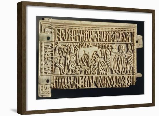 Carved Whalebone Casket Panel, from Treasure of Church of Saint Julien at Brioude-null-Framed Giclee Print