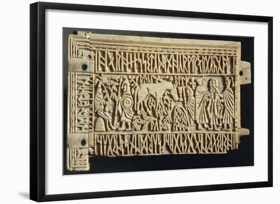 Carved Whalebone Casket Panel, from Treasure of Church of Saint Julien at Brioude-null-Framed Giclee Print