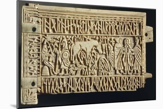 Carved Whalebone Casket Panel, from Treasure of Church of Saint Julien at Brioude-null-Mounted Giclee Print