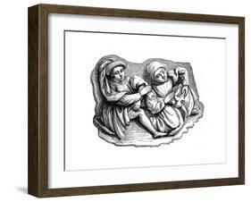 Carved Wood Relief, 15th Century-null-Framed Giclee Print