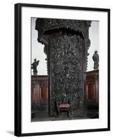 Carved Wood Throne, Basilica of Saint Bartholomew, Benevento, Campania, Italy-null-Framed Giclee Print