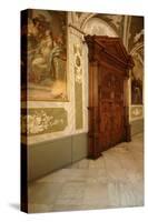 Carved Wooden Door Inside Rathaus (Town Hall-null-Stretched Canvas
