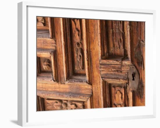 Carved Wooden Door, San Miguel De Allende, Mexico-Merrill Images-Framed Photographic Print