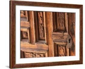 Carved Wooden Door, San Miguel De Allende, Mexico-Merrill Images-Framed Photographic Print