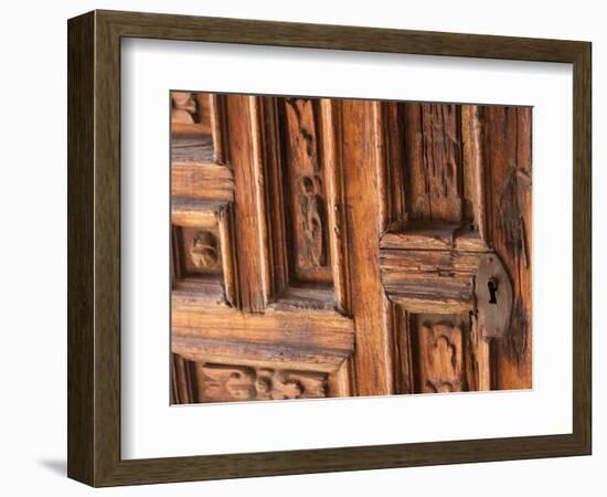 Carved Wooden Door, San Miguel De Allende, Mexico-Merrill Images-Framed Photographic Print