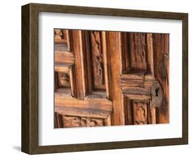 Carved Wooden Door, San Miguel De Allende, Mexico-Merrill Images-Framed Photographic Print