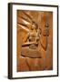 Carved Wooden Relief Depicting Candomble and Orisha by Artist Carybe, Afro-Brazilian Museum-Godong-Framed Photographic Print