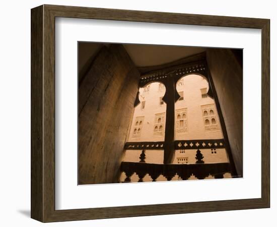 Carved Wooden Window, Shibam, Seiyun District, Yemen-Michele Falzone-Framed Photographic Print