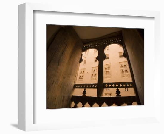 Carved Wooden Window, Shibam, Seiyun District, Yemen-Michele Falzone-Framed Photographic Print