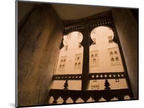 Carved Wooden Window, Shibam, Seiyun District, Yemen-Michele Falzone-Mounted Photographic Print