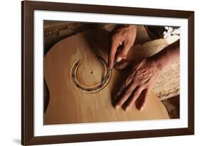 Carving a Guitar Face-Danny Lehman-Framed Photographic Print