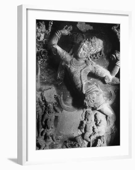 Carving of Sita in the Ellora Caves-Eliot Elisofon-Framed Photographic Print