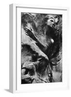 Carving on Tomb, Pere Lachaise Cemetery, Paris-Simon Marsden-Framed Giclee Print