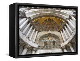 Carvings and Facade Mosaics on St. Mark's Basilica, Venice, Italy-Dennis Flaherty-Framed Stretched Canvas