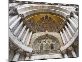 Carvings and Facade Mosaics on St. Mark's Basilica, Venice, Italy-Dennis Flaherty-Mounted Photographic Print