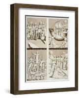 Carvings from the Church at Uppsala, Plate 42 from "Le Costume Ancien Et Moderne"-Vittorio Raineri-Framed Giclee Print