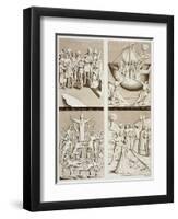 Carvings from the Church at Uppsala, Plate 42 from "Le Costume Ancien Et Moderne"-Vittorio Raineri-Framed Giclee Print