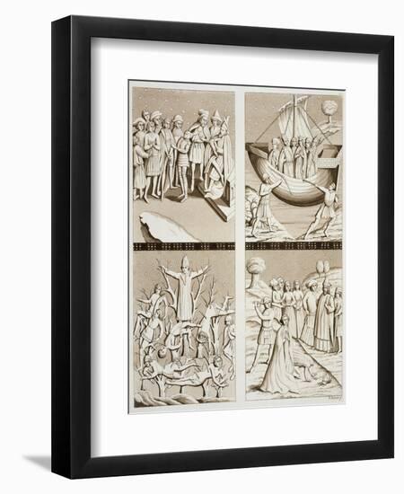 Carvings from the Church at Uppsala, Plate 42 from "Le Costume Ancien Et Moderne"-Vittorio Raineri-Framed Giclee Print