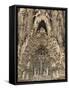 Carvings on Facade of Sagrada Familia Temple, UNESCO World Heritage Site, Barcelona, Spain-Rolf Richardson-Framed Stretched Canvas