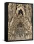 Carvings on Facade of Sagrada Familia Temple, UNESCO World Heritage Site, Barcelona, Spain-Rolf Richardson-Framed Stretched Canvas