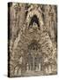 Carvings on Facade of Sagrada Familia Temple, UNESCO World Heritage Site, Barcelona, Spain-Rolf Richardson-Stretched Canvas