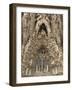 Carvings on Facade of Sagrada Familia Temple, UNESCO World Heritage Site, Barcelona, Spain-Rolf Richardson-Framed Photographic Print