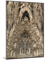 Carvings on Facade of Sagrada Familia Temple, UNESCO World Heritage Site, Barcelona, Spain-Rolf Richardson-Mounted Photographic Print