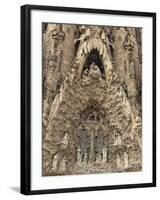 Carvings on Facade of Sagrada Familia Temple, UNESCO World Heritage Site, Barcelona, Spain-Rolf Richardson-Framed Photographic Print