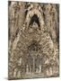 Carvings on Facade of Sagrada Familia Temple, UNESCO World Heritage Site, Barcelona, Spain-Rolf Richardson-Mounted Photographic Print