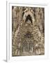 Carvings on Facade of Sagrada Familia Temple, UNESCO World Heritage Site, Barcelona, Spain-Rolf Richardson-Framed Photographic Print