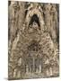 Carvings on Facade of Sagrada Familia Temple, UNESCO World Heritage Site, Barcelona, Spain-Rolf Richardson-Mounted Photographic Print