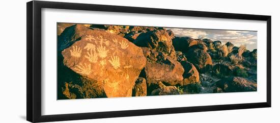 Carvings on Rocks at Petroglyph National Monument, Albuquerque, New Mexico, USA-null-Framed Photographic Print