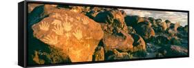 Carvings on Rocks at Petroglyph National Monument, Albuquerque, New Mexico, USA-null-Framed Stretched Canvas