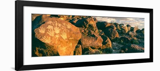 Carvings on Rocks at Petroglyph National Monument, Albuquerque, New Mexico, USA-null-Framed Photographic Print