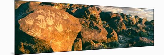 Carvings on Rocks at Petroglyph National Monument, Albuquerque, New Mexico, USA-null-Mounted Photographic Print
