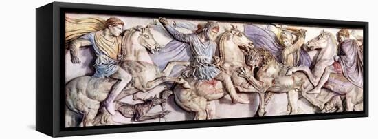 Carvings on Sarcophagus of Alexander the Great Representing Wishes For Tolerance Between Peoples-null-Framed Stretched Canvas