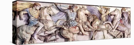 Carvings on Sarcophagus of Alexander the Great Representing Wishes For Tolerance Between Peoples-null-Stretched Canvas