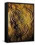 Carvings on Stone, New Grange (Newgrange) Site, County Meath, Leinster, Eire (Ireland)-Bruno Barbier-Framed Stretched Canvas