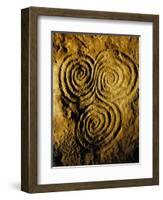 Carvings on Stone, New Grange (Newgrange) Site, County Meath, Leinster, Eire (Ireland)-Bruno Barbier-Framed Premium Photographic Print