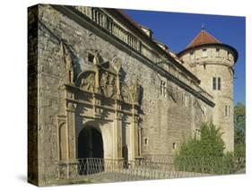 Carvings over the Entrance to Castle Hohentubingen at Tubingen in Baden Wurttemberg, Germany-Hans Peter Merten-Stretched Canvas